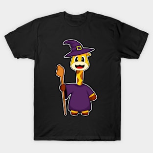 Giraffe Halloween Witch T-Shirt